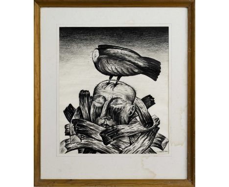 * EDWARD SUMMERTON RSA,THE MARINERcharcoal on paper, signed, titled label versoimage size 46cm x 40cm, overall size 68cm x 59