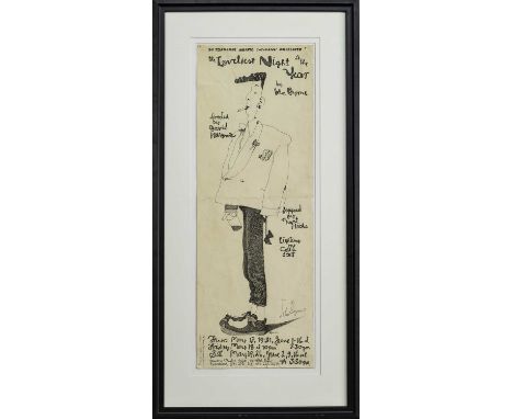 * JOHN BYRNE RSA (SCOTTISH b. 1940),THE TRAVERSE THEATRE COMPANY PRESENTS THE LOVELIEST NIGHT OF THE YEAR lithograph on paper