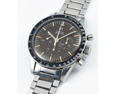 A RARE GENTLEMAN'S STAINLESS STEEL OMEGA SPEEDMASTER "ED WHITE" CHRONOGRAPH BRACELET WATCHDATED 1967, REF. 105.003 SP WITH BR