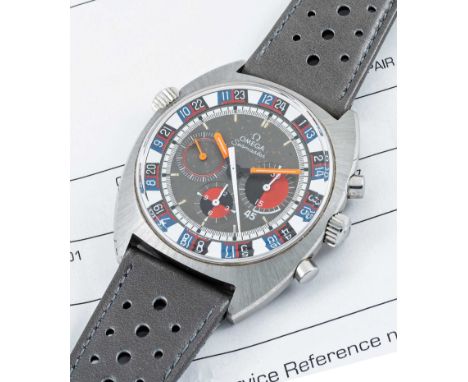 A GENTLEMAN'S STAINLESS STEEL OMEGA SEAMASTER "SOCCER TIMER' CHRONOGRAPH WRIST WATCHCIRCA 1970, REF. 145.019 WITH ROTATING 24