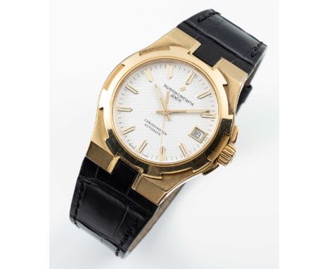 A RARE GENTLEMAN'S 18K SOLID GOLD VACHERON CONSTANTIN OVERSEAS CHRONOMETER WRIST WATCHCIRCA 2000s, REF. 42042/000J-8966 WITH 