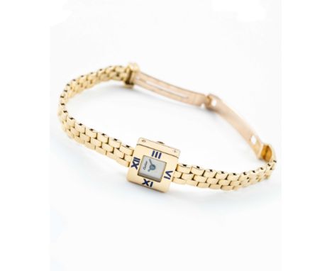 A RARE LADIES 18K SOLID GOLD CARTIER LONDON QUADRANT BRACELET WATCHCIRCA 1970, WITH MATCHING LONDON HALLMARKS ON CASE & BRACE