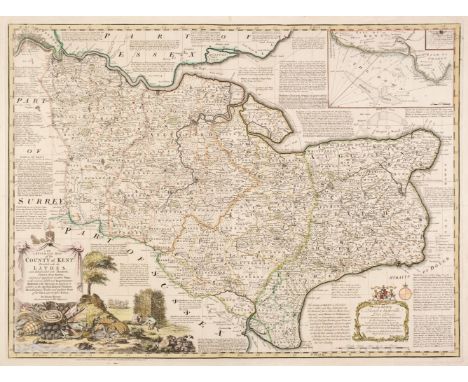 South-East England. A collection of 10 maps, 17th - 19th century, engraved maps of Kent, Essex, Buckinghamshire, Sussex and S