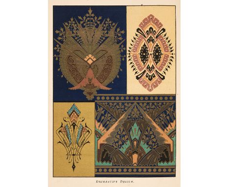 Dresser (Christopher). Principles of Decorative Design, 1st edition, London: Cassell, Petter &amp; Galpin, [1873], two chromo