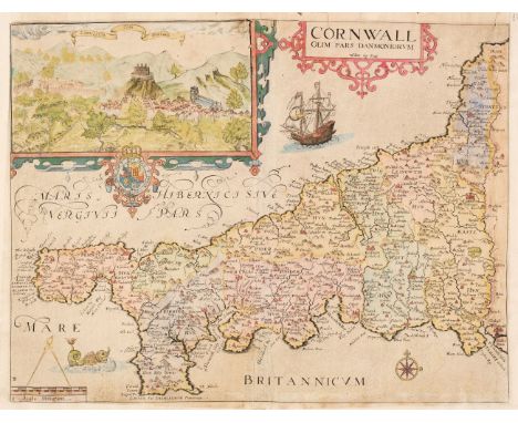 Southern Counties. A collection of four maps, 17th &amp; 19th century, including Saxton (Christopher &amp; Kip William). Corn