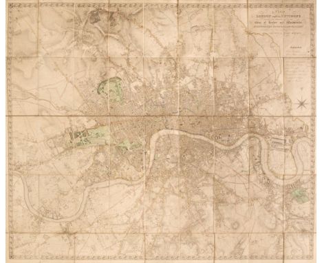 London. Lewis (Samuel). A Plan of London and its Environs Shewing the Boundaries of the Cities of London and Westminster, Met