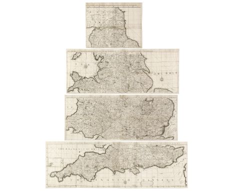 England &amp; Wales. Browne (Christopher), Untitled map of the Kingdom of England, Philip Overton &amp; Thomas Bowles, circa 