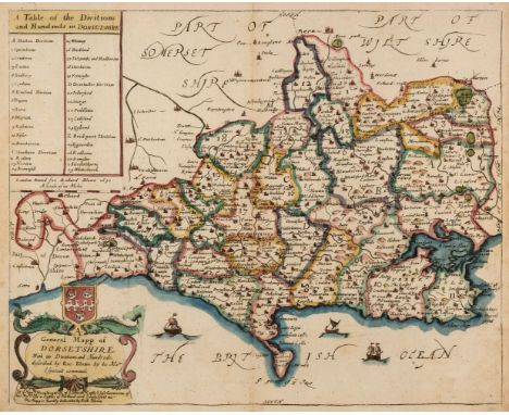 Hampshire &amp; Dorset. A collection of five maps, 18th &amp; 19th century, including Blome (Richard). General Mapp of Dorset