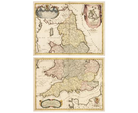 England &amp; Wales. Coronelli (Vincenzo Maria), Parte Settentrionale de Regno d'Inghilterra..., [together with] Parte Meridi