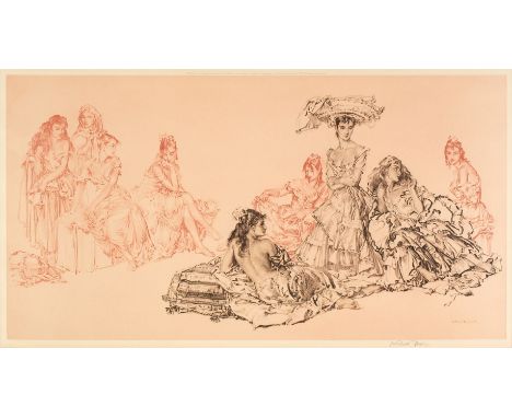 Flint (William Russell, 1880–1969). Studies of Cecilia, 1959, colour reproduction print published by Frost and Reed Ltd. in a