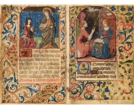 Book of Hours (Use of Rome). Illuminated manuscript on prepared parchment in Latin, Northern France, circa 1450, leaf size 15