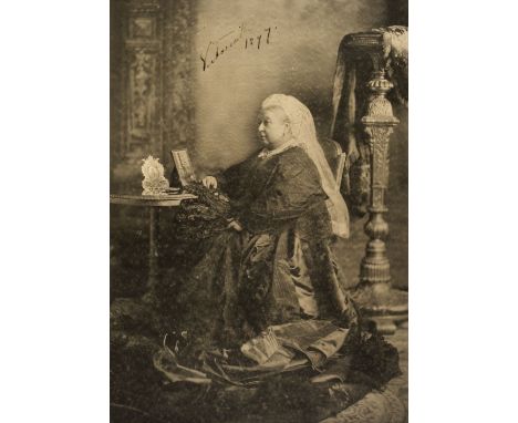 Victoria (1819-1901). Queen of Great Britain &amp; Ireland, 1837-1901. Photograph signed, 'Victoria RI, 1897', possibly by La