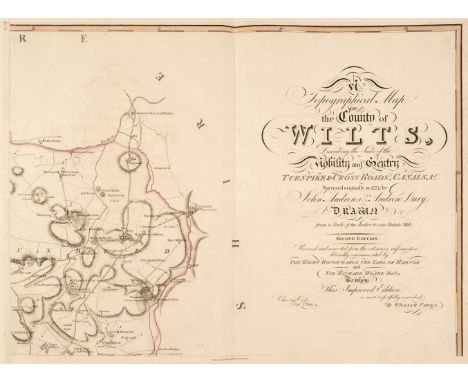 Wiltshire. Andrews (John &amp; Dury Andrew), A Topographical Map of the County of Wilts, Describing the Seats of the Nobility