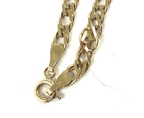 Hallmarked 9kt gold detailed chain, approximate length 18 inches, approximate weight 7.7g