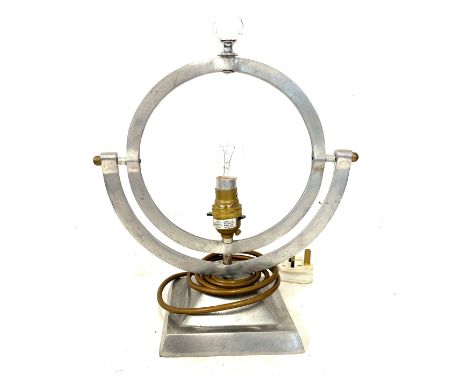 Decorative table lamp, height approx 13.5 inches, untested