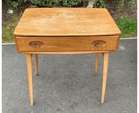 Vintage 1 drawer Ercol writing desk measures approx  29 inches tall 27 inches wide 19 inches depth