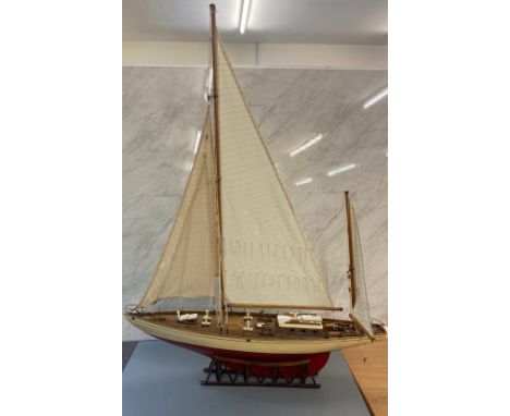 Large Vintage ships galleon model on stand, measures approx 43 inches tall 31 inches wide