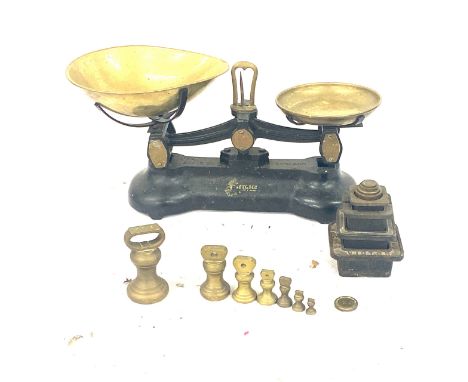 Antique set of scales with two sets of weights 