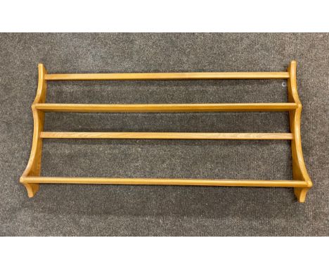 Ercol wall hanging plate rack measures approx 38inches tall 20 inches tall