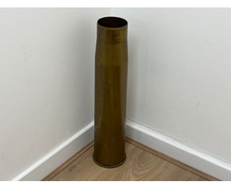 Large brass artillery shell stick stand - height 62cm 