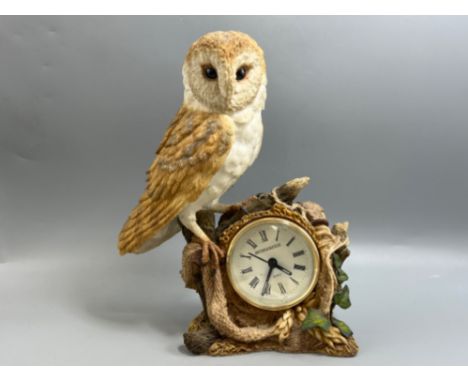 Brooks and Bentley ‘Barn owl’ clock figure with certificate 
