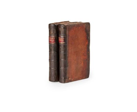 Wesley, Charles Hymns and Sacred Poems Bristol: E. Farley, 1755. Second edition, 2 volumes, 12mo, contemporary calf, rebacked