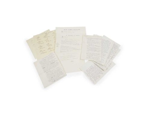 Brown, George Mackay A collection of manuscript and typed material 1) Sanatorium 1941. 20pp. manuscript account of Brown's tu