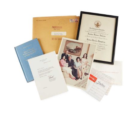 Johnson, Lyndon B., President of the United States of America Collection of material including invitation to the Inauguration