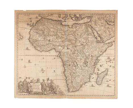 Wit, Frederick de Africa Totius Africae Accuratissima Tabula denuvo correcté revisa, double page engraved map, 487 x 573mm, A