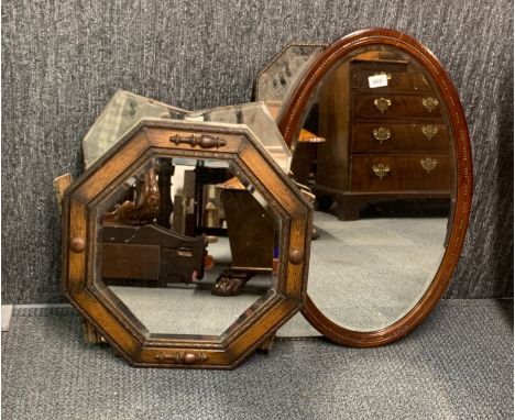 Four vintage mirrors.