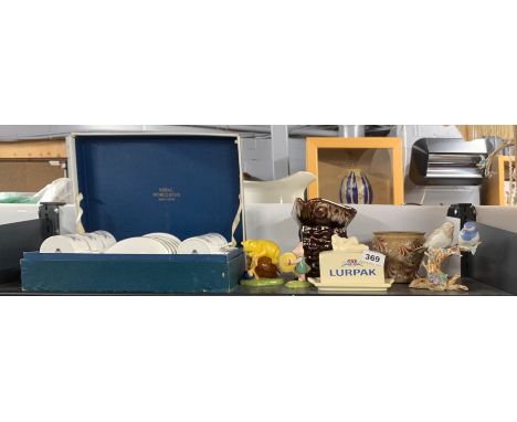 A boxed Royal Worcester coffee set and other items.