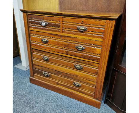 A 5 drawer light mahogany dresser, 100 x 103 x 49cm.