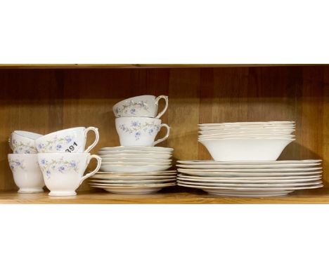 A pretty tea and part dinner service, Duchess pattern china.