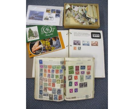 Two stamp album, loose stamps and first day covers 