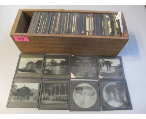 Diverse group of magic lantern slides and glass plates including Arab people, views of Turkey and people- prominent people 