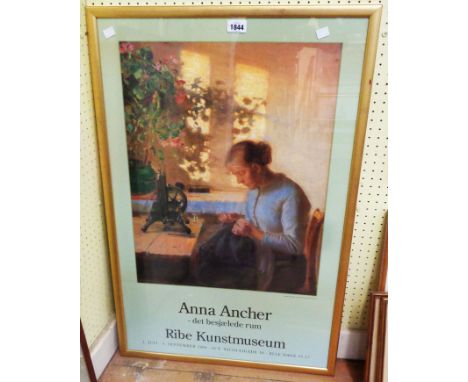Anna Ancher: a gilt framed exhibition print for the Ribe Kunstmuseum Jul-Sept 1999