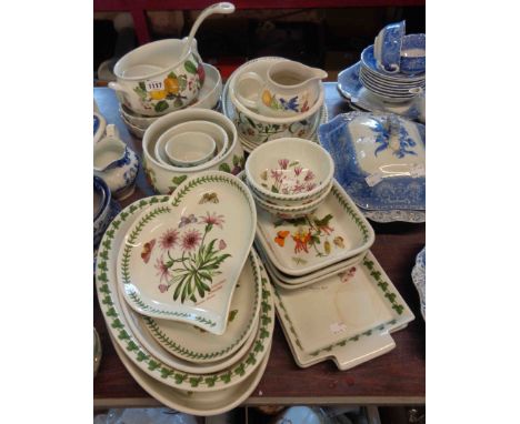 A large quantity of Portmeirion pottery in the Botanic Garden and Pomona patterns including bowls, flan dishes, large soup la