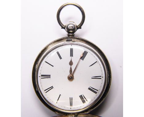 SILVER FUSEE FULL HUNTER. Silver fusee full hunter pocket watch, assay London, movement dated 1815