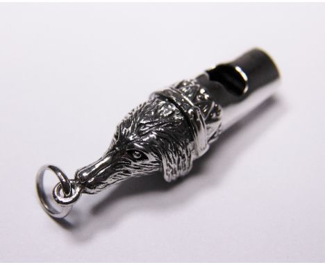 SILVER OWL WHISTLE. Sterling silver owl whistle