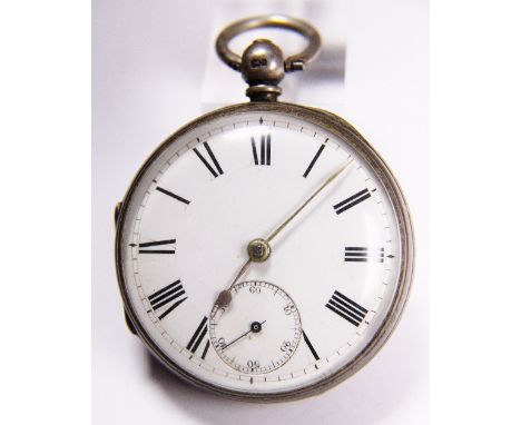 SILVER POCKET WATCH. Silver pocket watch with subsidiary seconds, London