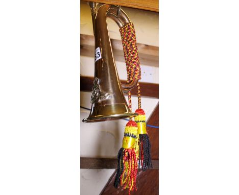 BRASS ARMY BUGLE. Brass army bugle