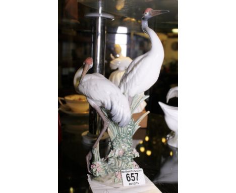 LLADRO HERONS. Lladro figure of two herons, A/F, H ~ 27cm