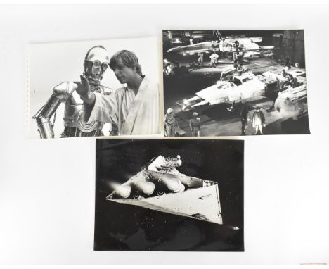 A group of three 1980s period Star Wars original trilogy stills believed to have been taken from the original 35mm print 