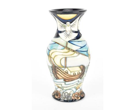 A Moorcroft pottery vase designed by Rachel Bishop, in the 'Winds of Change' pattern, of baluster form with tube-lined decora