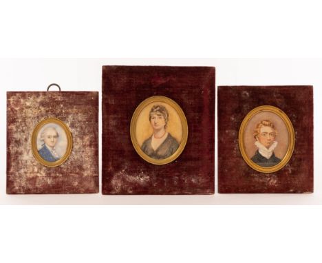 Susan Foljambe, after Cosway/Portrait Miniature of George Augustus Henry Cavendish/oval/ watercolour on ivory, 5cm x 4cm/Port