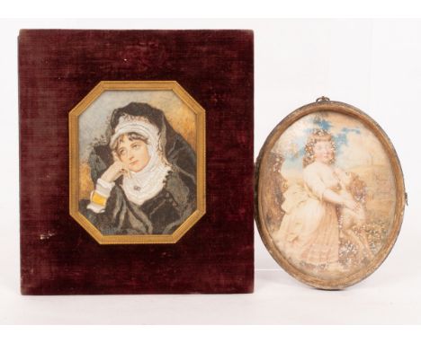 Susan Lady Hawkesbury after A E Chalon/Portrait Miniature of Elizabeth, Dowager Countess of Burlington/watercolour on ivory, 