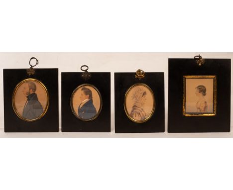 Albin Roberts Burt (1783-1842)/Portrait Miniature of Mary Ann Rathbone/half-length/signed and dated 1828/watercolour and anot