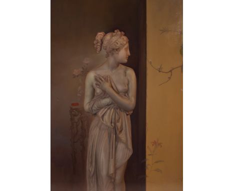 Shiquan Zou (Chinese, born 1965)/Study of a Marble Statue in Classical Drapery/oil on canvas, 100cm x 80cm/Provenance/by Cont