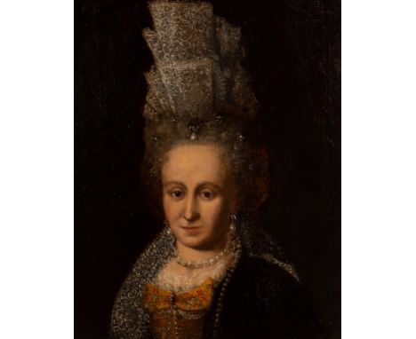 Spanish School, circa 1700/Portrait of Anne-Marie de la Tremouille (1642-1722) Princesse Des Ursins/head and shoulders, weari