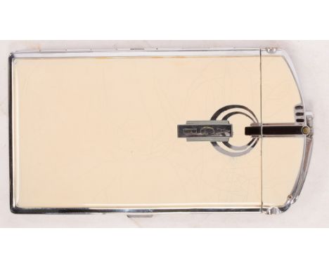A Ronson combination cigarette case and lighter of Art Deco Design, 15cm x 8.5cm  CONDITION REPORT: Condition information is 